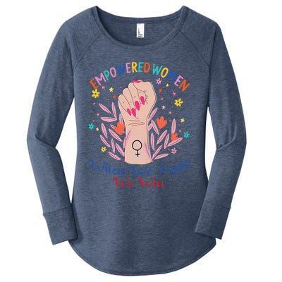 Boho Flower When We Fight We Win Kamala Supporter Women's Perfect Tri Tunic Long Sleeve Shirt