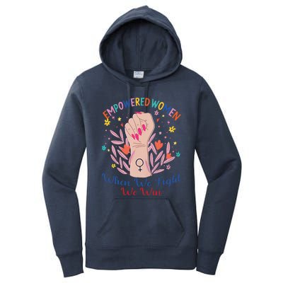 Boho Flower When We Fight We Win Kamala Supporter Women's Pullover Hoodie