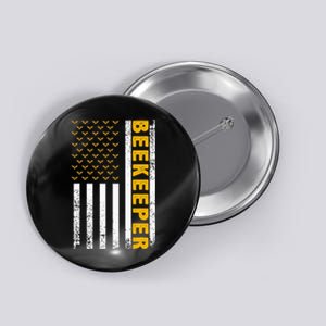 Beekeeper For Women Beekeeping American Flag Bee Lover Button