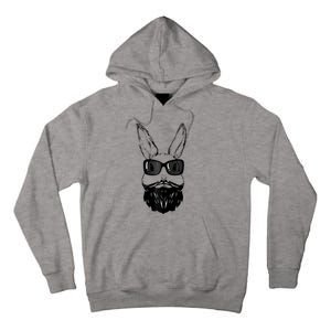 Bunny Face With Sunglasses And Beard Easter Day Tall Hoodie