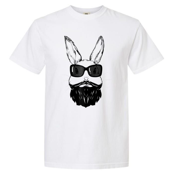 Bunny Face With Sunglasses And Beard Easter Day Garment-Dyed Heavyweight T-Shirt