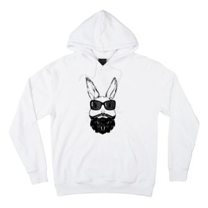 Bunny Face With Sunglasses And Beard Easter Day Hoodie