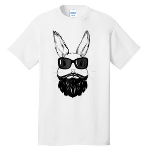 Bunny Face With Sunglasses And Beard Easter Day Tall T-Shirt