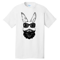 Bunny Face With Sunglasses And Beard Easter Day Tall T-Shirt