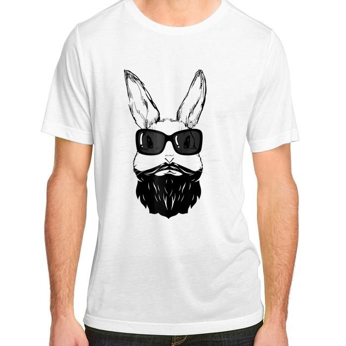 Bunny Face With Sunglasses And Beard Easter Day Adult ChromaSoft Performance T-Shirt