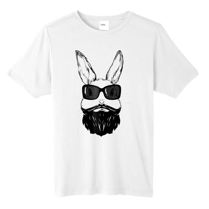 Bunny Face With Sunglasses And Beard Easter Day Tall Fusion ChromaSoft Performance T-Shirt