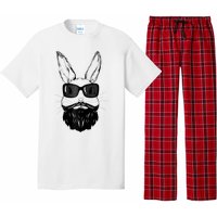 Bunny Face With Sunglasses And Beard Easter Day Pajama Set