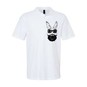 Bunny Face With Sunglasses And Beard Easter Day Softstyle Adult Sport Polo