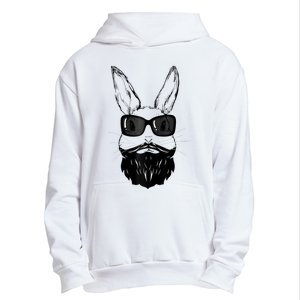 Bunny Face With Sunglasses And Beard Easter Day Urban Pullover Hoodie