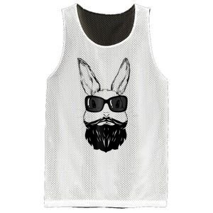 Bunny Face With Sunglasses And Beard Easter Day Mesh Reversible Basketball Jersey Tank