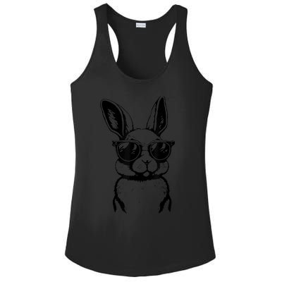 Bunny Face With Sunglasses For Boy  kid Happy Easter Day Ladies PosiCharge Competitor Racerback Tank