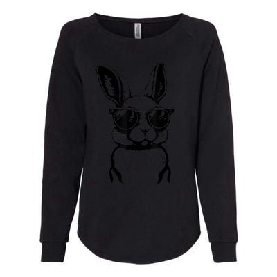 Bunny Face With Sunglasses For Boy  kid Happy Easter Day Womens California Wash Sweatshirt