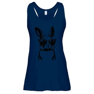 Bunny Face With Sunglasses For Boy  kid Happy Easter Day Ladies Essential Flowy Tank