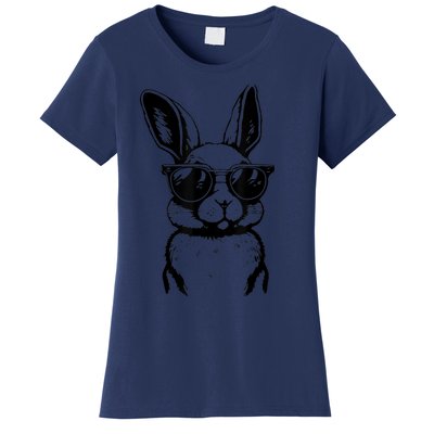 Bunny Face With Sunglasses For Boy  kid Happy Easter Day Women's T-Shirt