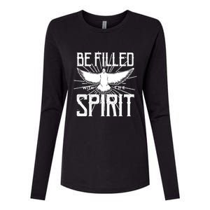 Be Filled With The Spirit Christian Faith Saying Quote Gift Womens Cotton Relaxed Long Sleeve T-Shirt