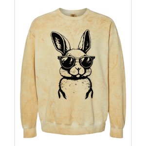 Bunny Face With Sunglasses For Easter Day Colorblast Crewneck Sweatshirt