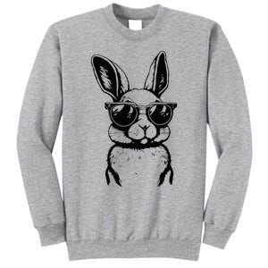 Bunny Face With Sunglasses For Easter Day Tall Sweatshirt