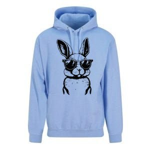 Bunny Face With Sunglasses For Easter Day Unisex Surf Hoodie