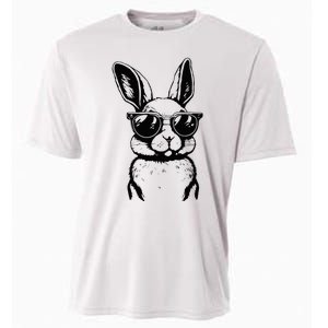 Bunny Face With Sunglasses For Easter Day Cooling Performance Crew T-Shirt