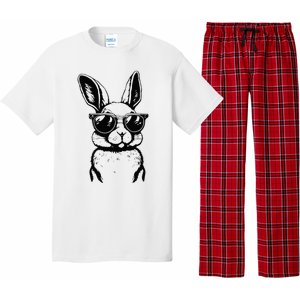 Bunny Face With Sunglasses For Easter Day Pajama Set