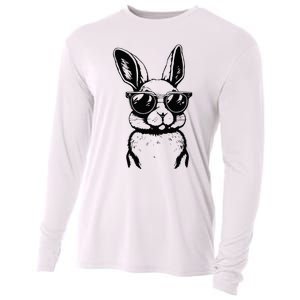 Bunny Face With Sunglasses For Easter Day Cooling Performance Long Sleeve Crew