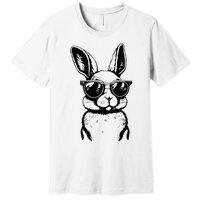 Bunny Face With Sunglasses For Easter Day Premium T-Shirt