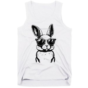 Bunny Face With Sunglasses For Easter Day Tank Top