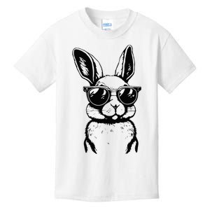 Bunny Face With Sunglasses For Easter Day Kids T-Shirt