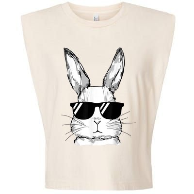 Bunny Face With Sunglasses For Boy  Kid Easter Day Garment-Dyed Women's Muscle Tee