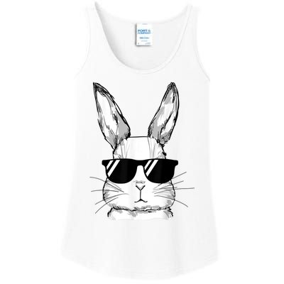 Bunny Face With Sunglasses For Boy  Kid Easter Day Ladies Essential Tank