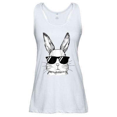 Bunny Face With Sunglasses For Boy  Kid Easter Day Ladies Essential Flowy Tank