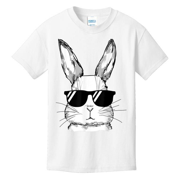 Bunny Face With Sunglasses For Boy  Kid Easter Day Kids T-Shirt