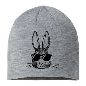 Bunny Face With Sunglasses For Boys Men Kids Easter Day Sustainable Beanie