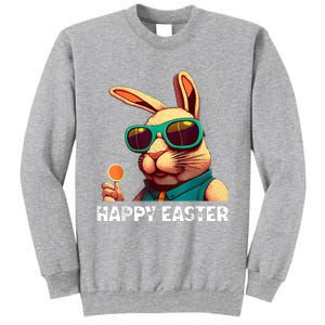 Bunny Face With Sunglasses Boy  Kid Wo Easter Day Tall Sweatshirt