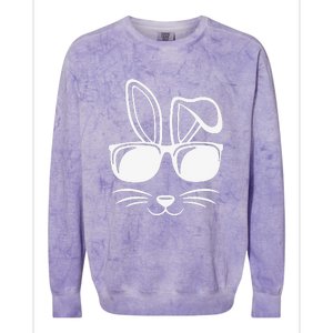 Bunny Face With Sunglasses Easter Day Colorblast Crewneck Sweatshirt