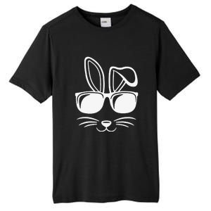 Bunny Face With Sunglasses Easter Day Tall Fusion ChromaSoft Performance T-Shirt