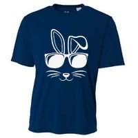 Bunny Face With Sunglasses Easter Day Cooling Performance Crew T-Shirt