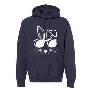 Bunny Face With Sunglasses Easter Day Premium Hoodie