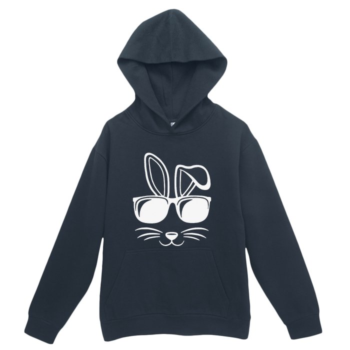 Bunny Face With Sunglasses Easter Day Urban Pullover Hoodie