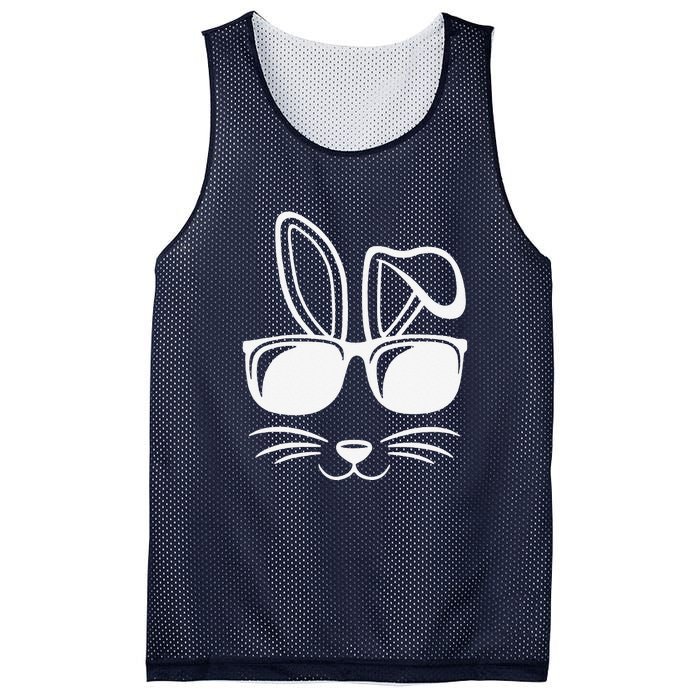 Bunny Face With Sunglasses Easter Day Mesh Reversible Basketball Jersey Tank