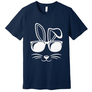 Bunny Face With Sunglasses Easter Day Premium T-Shirt