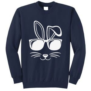 Bunny Face With Sunglasses Easter Day Tall Sweatshirt