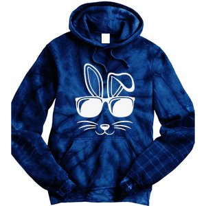 Bunny Face With Sunglasses Easter Day Tie Dye Hoodie