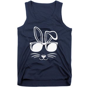 Bunny Face With Sunglasses Easter Day Tank Top