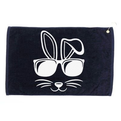 Bunny Face With Sunglasses Easter Day Grommeted Golf Towel