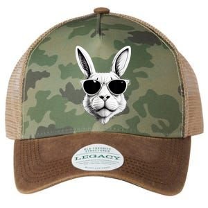 Bunny Face With Sunglasses Easter Day Legacy Tie Dye Trucker Hat