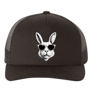 Bunny Face With Sunglasses Easter Day Yupoong Adult 5-Panel Trucker Hat