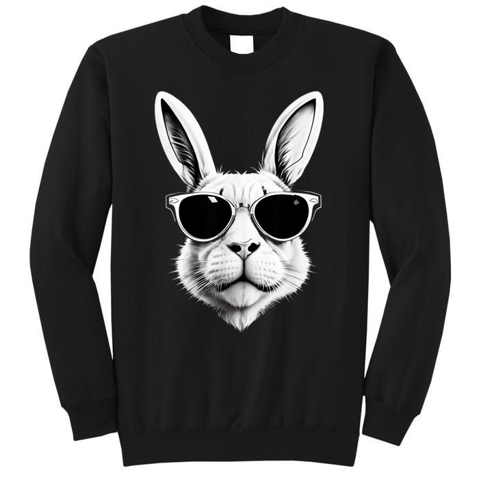 Bunny Face With Sunglasses Easter Day Sweatshirt