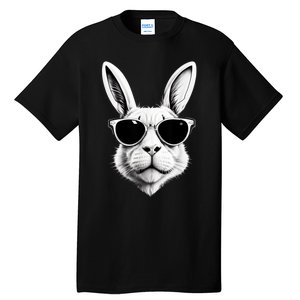 Bunny Face With Sunglasses Easter Day Tall T-Shirt