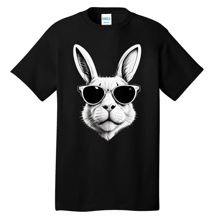 Bunny Face With Sunglasses Easter Day Tall T-Shirt